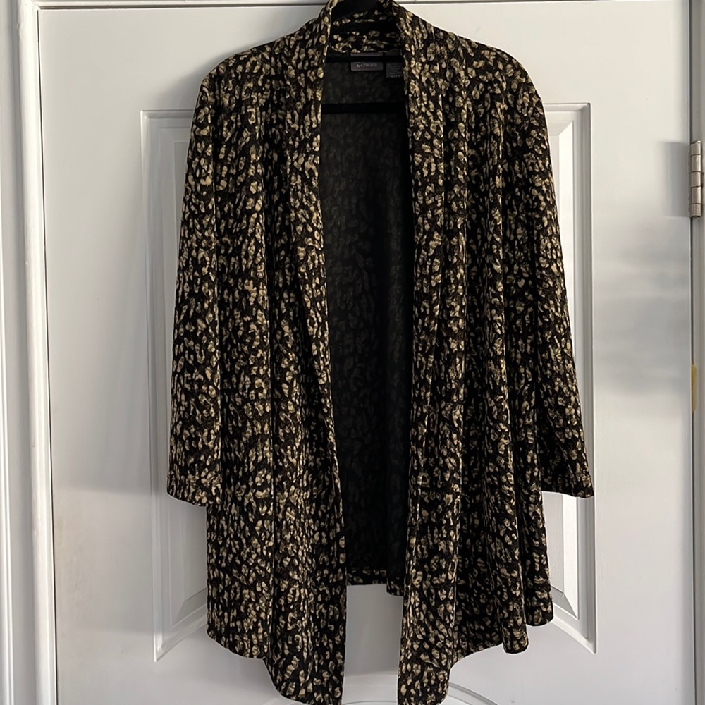 Chico’s Additions Open Front Waterfall Cardigan